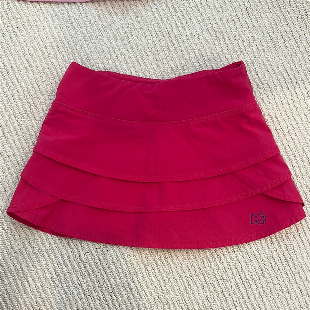 Pink Mini Skater Skort with Tiered Design